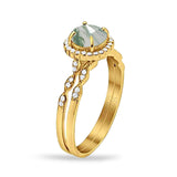Two Piece Art Deco Halo Ring