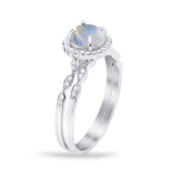 Two Piece Art Deco Halo Ring