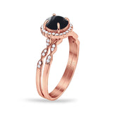 Two Piece Art Deco Halo Ring