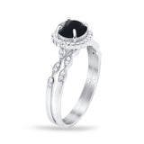 Two Piece Art Deco Halo Ring