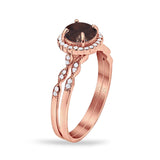 Two Piece Art Deco Halo Ring