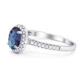 Art Deco Oval Natural Stone Wedding Ring