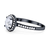 Art Deco Oval Natural Stone Wedding Ring