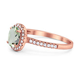 Art Deco Oval Natural Stone Wedding Ring