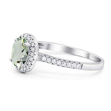 Art Deco Oval Natural Stone Wedding Ring