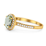 Art Deco Oval Natural Stone Wedding Ring