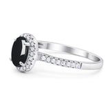 Art Deco Oval Natural Stone Wedding Ring