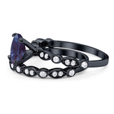 Two Piece Oval Natural Stone Ring