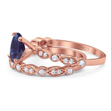 Two Piece Oval Natural Stone Ring