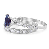 Two Piece Oval Natural Stone Ring
