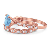 Two Piece Oval Natural Stone Ring