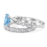 Two Piece Oval Natural Stone Ring