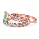Two Piece Oval Natural Stone Ring