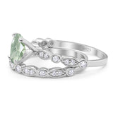 Two Piece Oval Natural Stone Ring