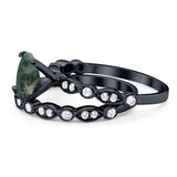 Two Piece Oval Natural Stone Ring