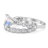 Two Piece Oval Natural Stone Ring