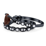 Two Piece Oval Natural Stone Ring