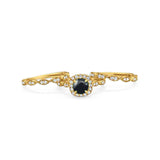 Three Piece Round Natural Stone Bridal Ring