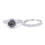 Two Piece Round Natural Stone Ring