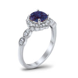 Art Deco Halo Floral Ring