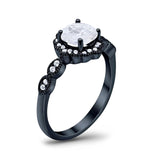 Art Deco Halo Floral Ring