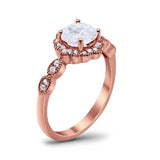 Art Deco Halo Floral Ring