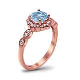 Art Deco Halo Floral Ring