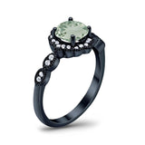 Art Deco Halo Floral Ring