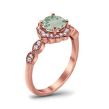 Art Deco Halo Floral Ring