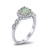 Art Deco Halo Floral Ring