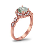 Art Deco Halo Floral Ring