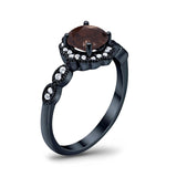 Art Deco Halo Floral Ring