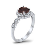 Art Deco Halo Floral Ring