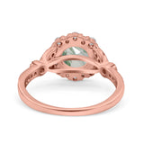 Art Deco Halo Engagement Ring