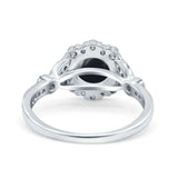 Art Deco Halo Engagement Ring