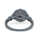 Art Deco Halo Engagement Ring