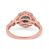 Art Deco Halo Engagement Ring