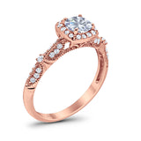 Vintage Round Natural Stone Beaded Ring