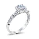 Vintage Round Natural Stone Beaded Ring