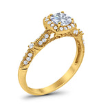 Vintage Round Natural Stone Beaded Ring