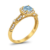 Vintage Round Natural Stone Beaded Ring