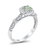 Vintage Round Natural Stone Beaded Ring