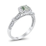 Vintage Round Natural Stone Beaded Ring