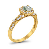 Vintage Round Natural Stone Beaded Ring