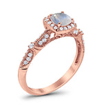 Vintage Round Natural Stone Beaded Ring