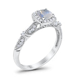 Vintage Round Natural Stone Beaded Ring