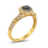 Vintage Round Natural Stone Beaded Ring