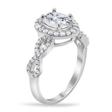 Art Deco Oval Natural Stone Split Shank Ring