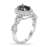 Art Deco Oval Natural Stone Split Shank Ring