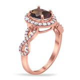 Art Deco Oval Natural Stone Split Shank Ring